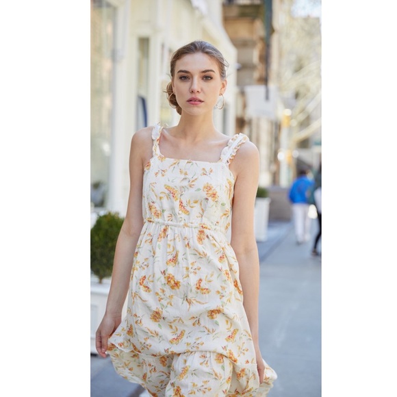 LoveShackFancy Ann Cotton Linen Midi / Maxi Dress S - Picture 6 of 8